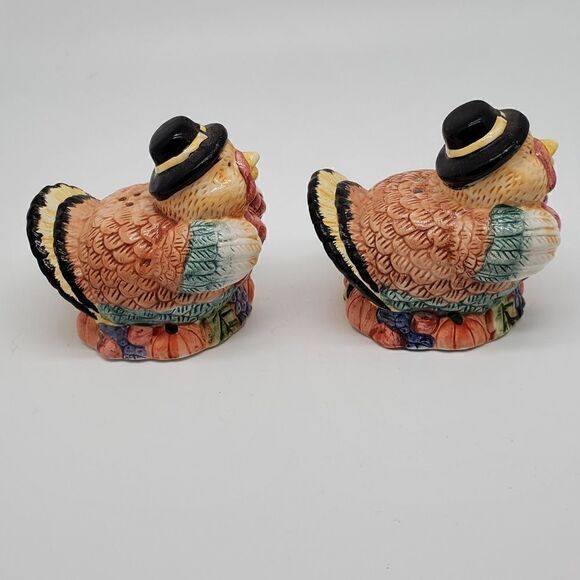 SALT AND PEPPER SHAKERS TURKEYS 3" TALL - Picture 3 of 5